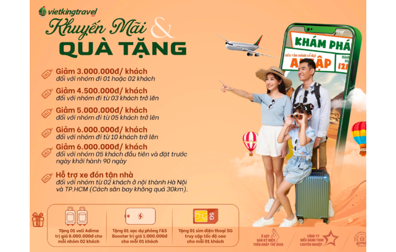 Du lịch Ai Cập 12 Ngày 11 Đêm (Dịch Vụ 5 Sao) – Từ Hà Nội ⭐⭐⭐⭐⭐