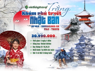 CUNG ĐƯỜNG TUYẾT TRẮNG NHẬT BẢN [OSAKA – SHIRAKAWA GO – FUJI – TOKYO]