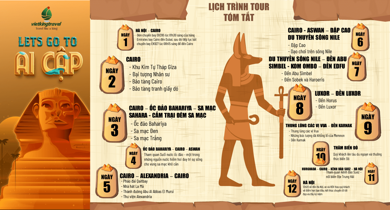 Ai Cập 12N11D 4 sao từ HN