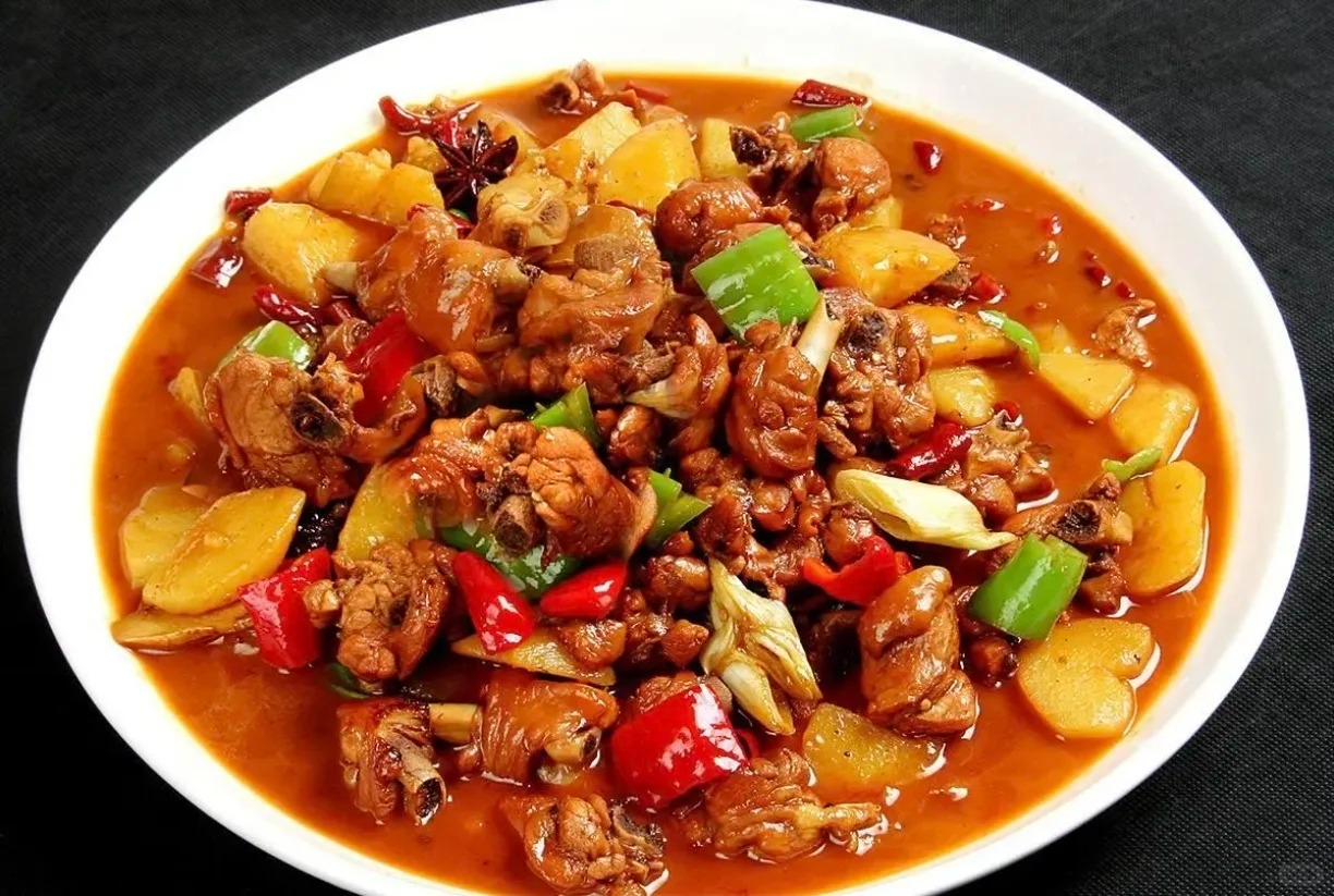 Món gà cay Tân Cương